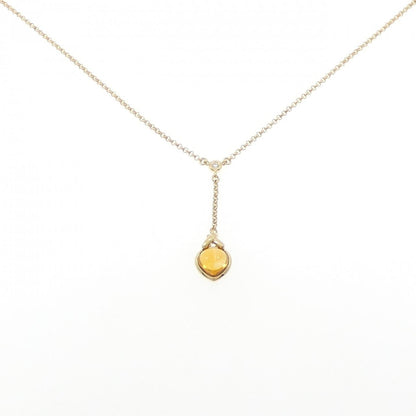 Tasaki K18 ゴールド シトリン ダイヤモンド ネックレス