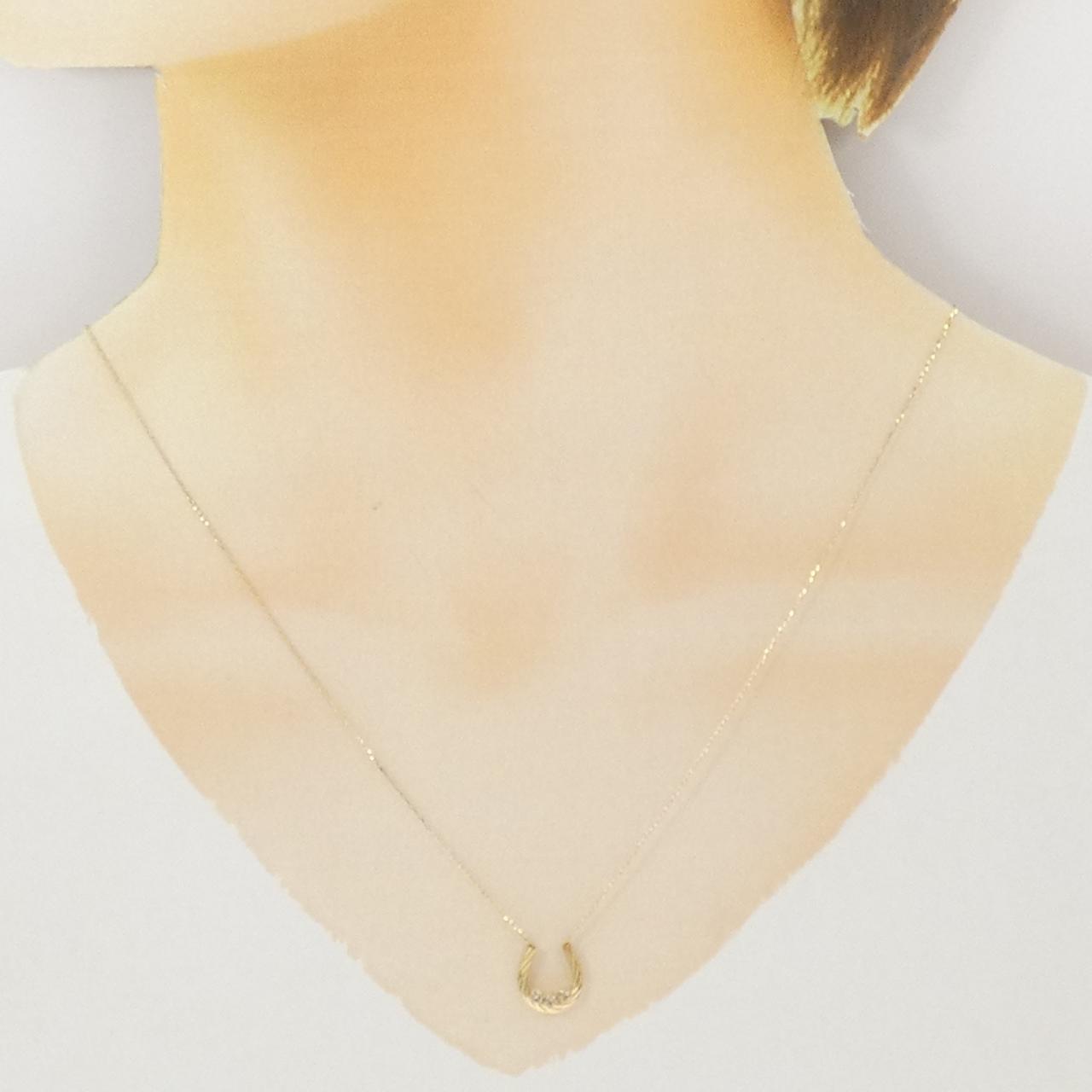 ホースシューダイヤモンドネックレス K18ネックレス