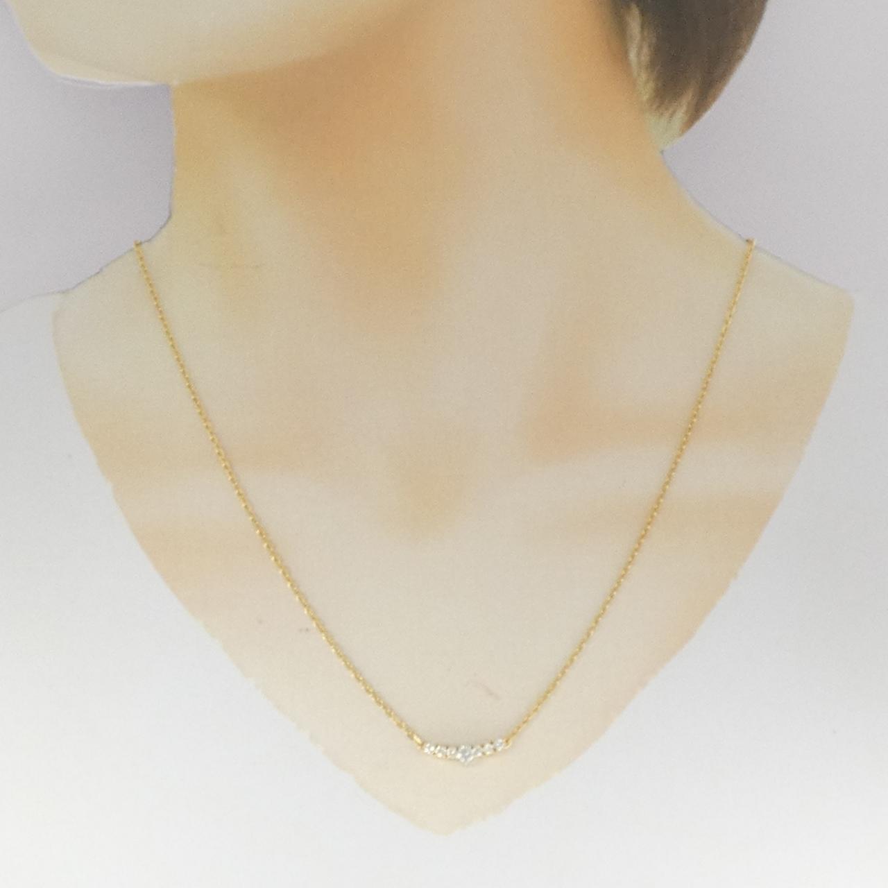 Au750 プラチナ ダイヤモンド ネックレス