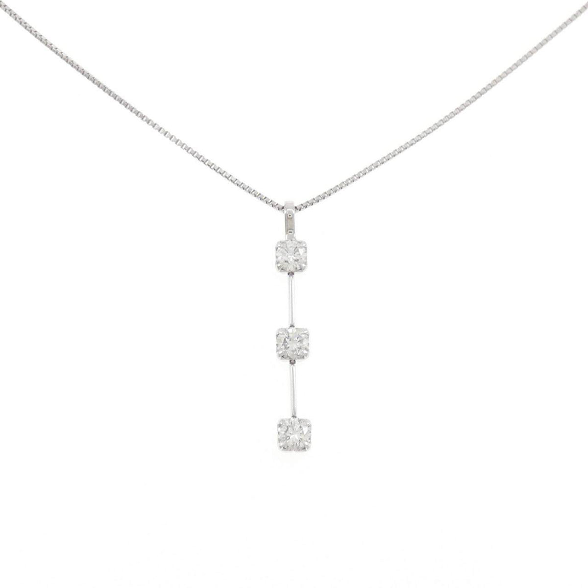 PT850 プラチナ 0.30CT ダイヤモンド ネックレス