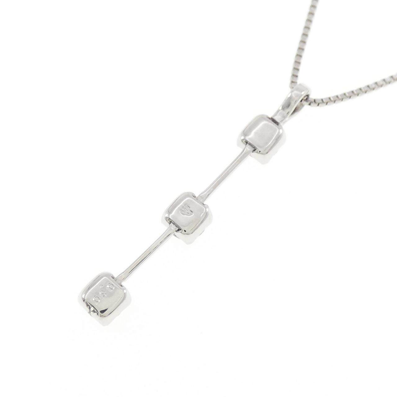 PT850 プラチナ 0.30CT ダイヤモンド ネックレス