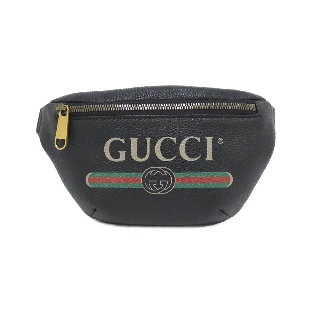 グッチ GUCCI PRINT レザーウエストバッグ
