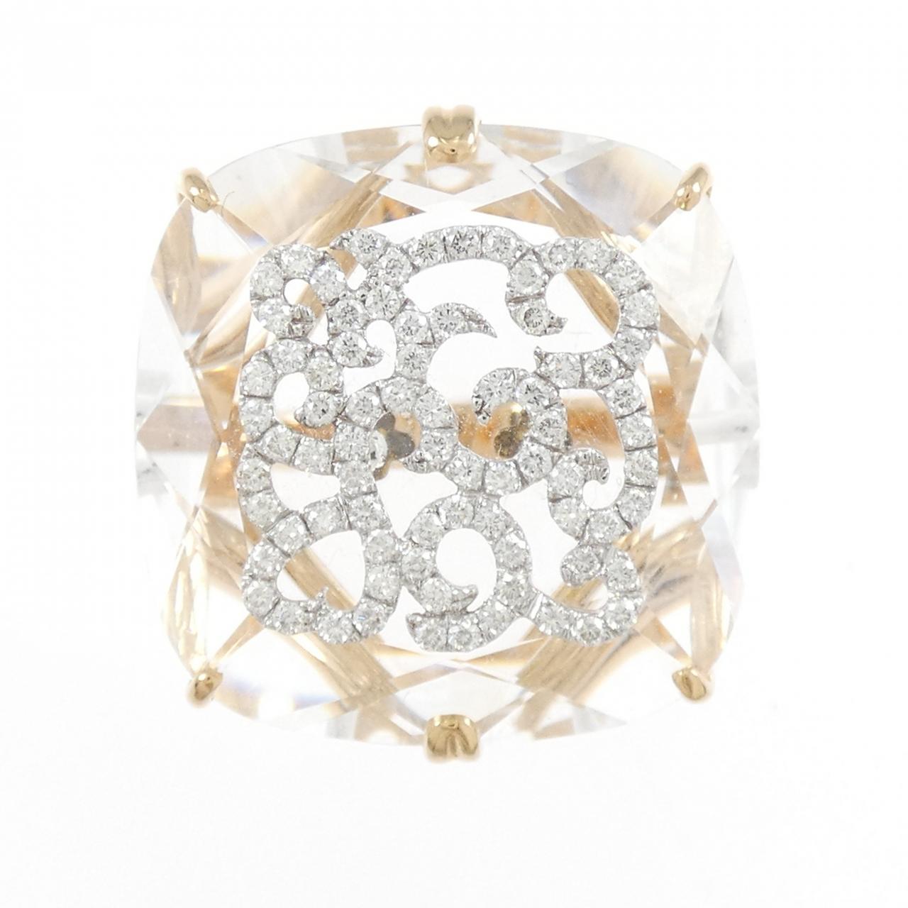 カザート 750ピンクゴールド 合成クオーツ リング