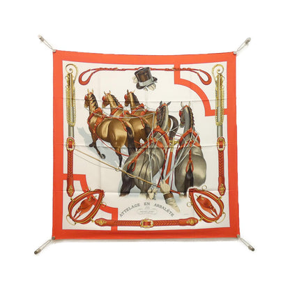 エルメス ATTELAGE EN ARBALETE シルクスカーフ