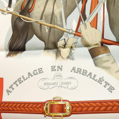 エルメス ATTELAGE EN ARBALETE シルクスカーフ