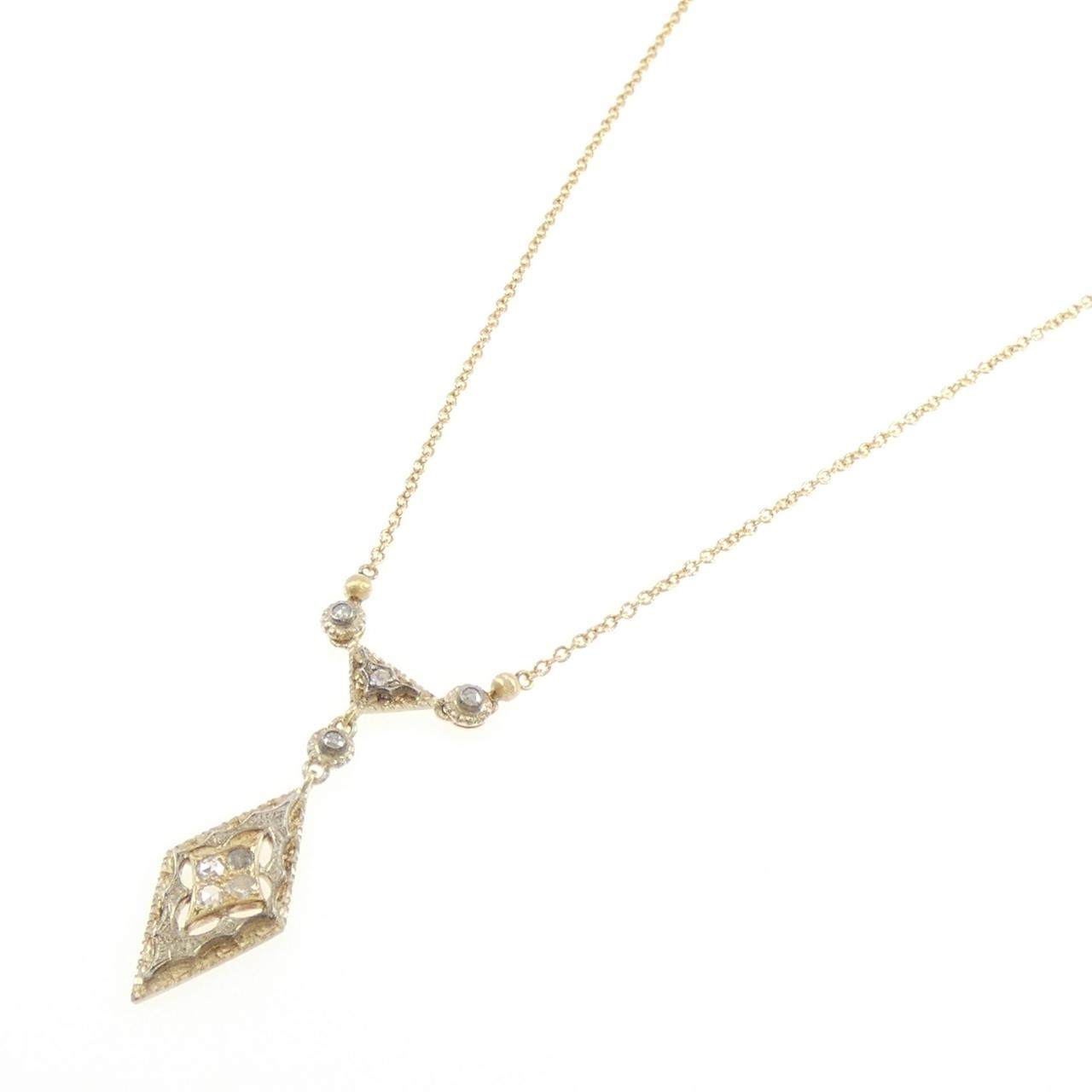 フェデリコブチェラッティ 925シルバー 750イエローゴールド ダイヤモンド ネックレス