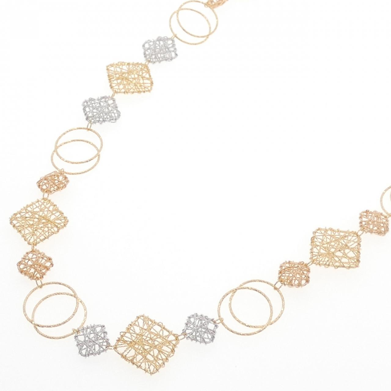 Au750 トリコロール ネックレス