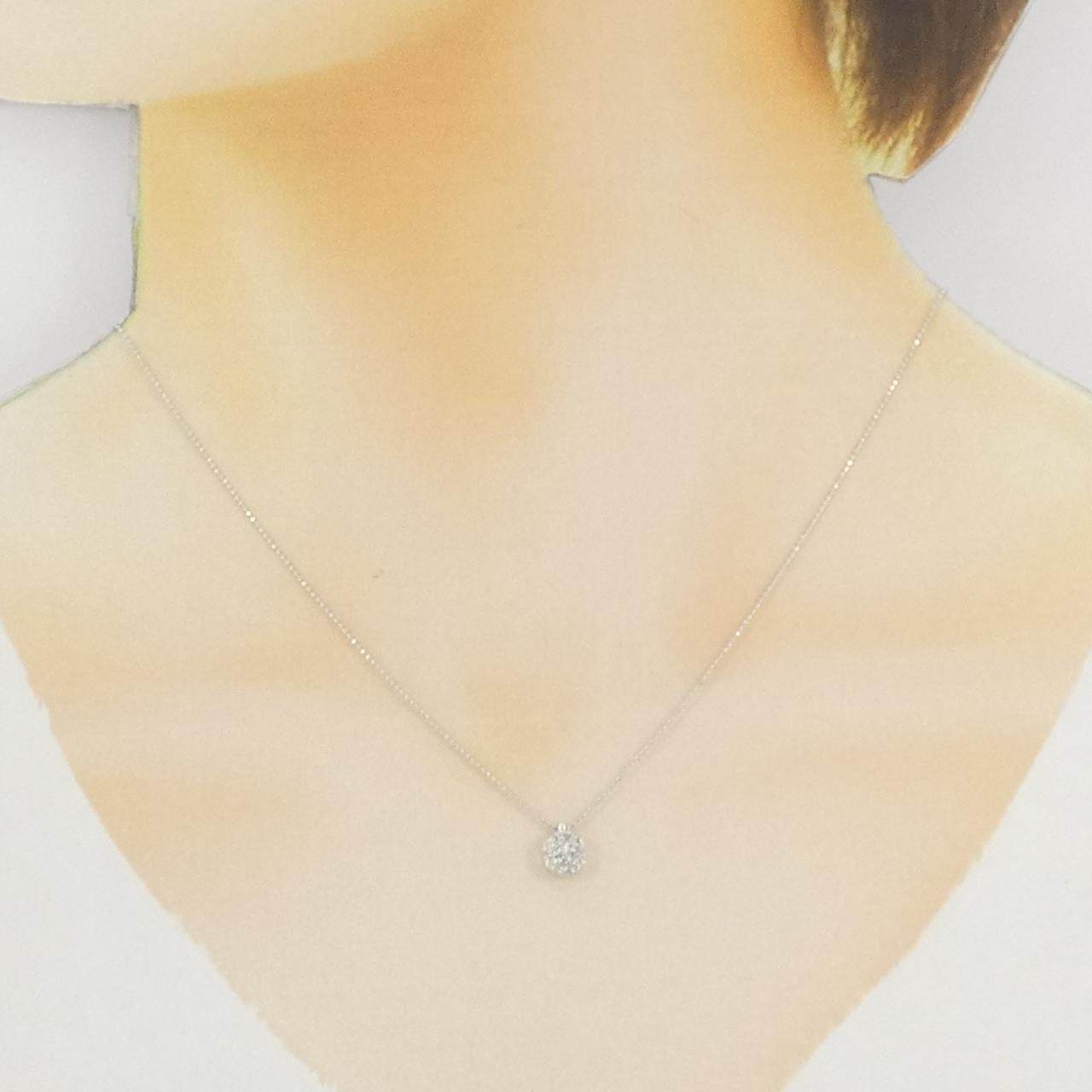 K14ホワイトゴールドダイヤモンドネックレス