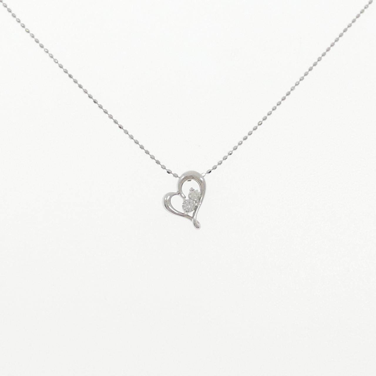 K10ホワイトゴールドダイヤモンドネックレス