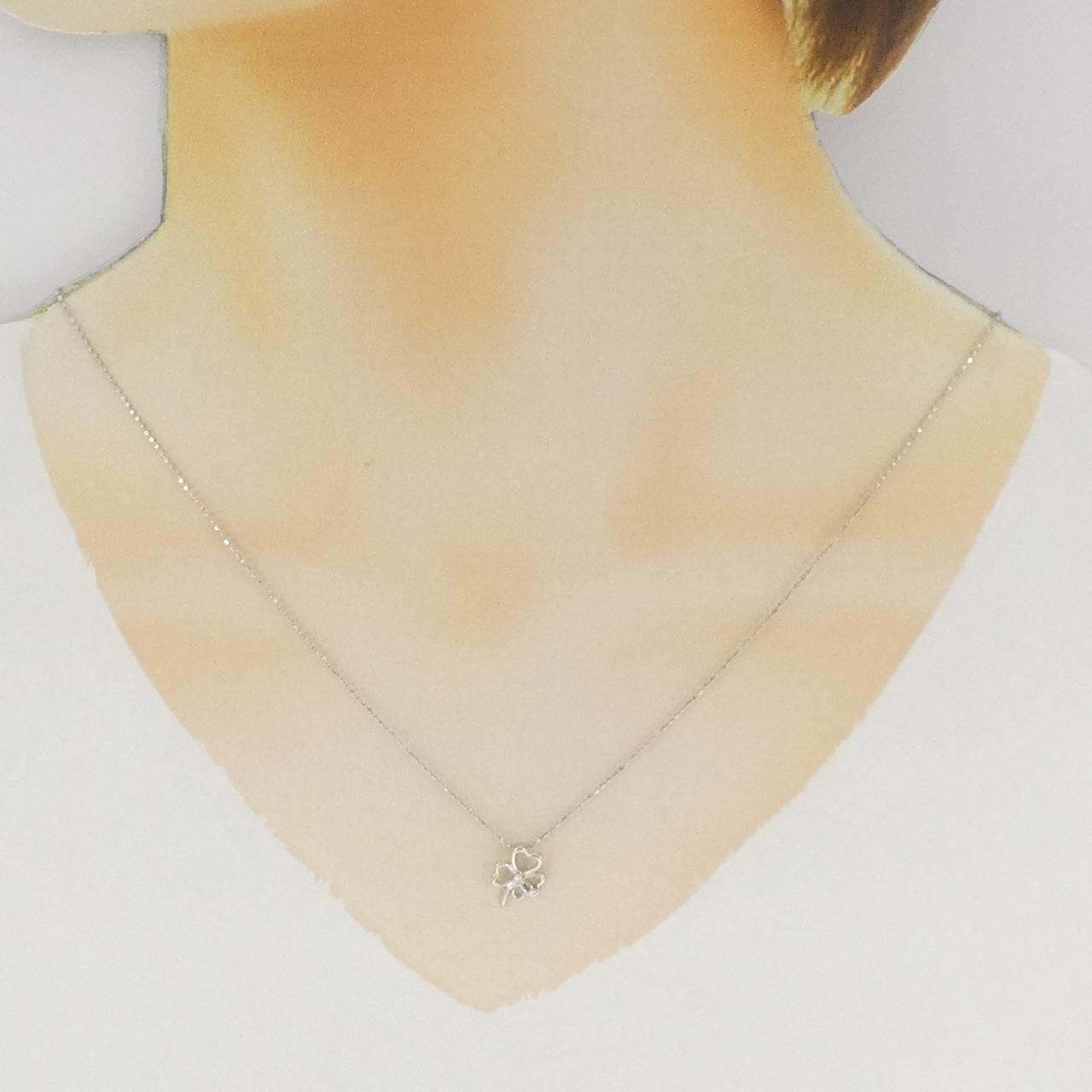 PT900/PT850 クローバー ダイヤモンド ネックレス