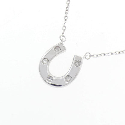 ホースシュー K14WG ダイヤモンドネックレス