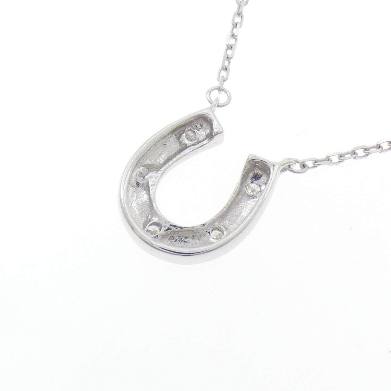 ホースシュー K14WG ダイヤモンドネックレス