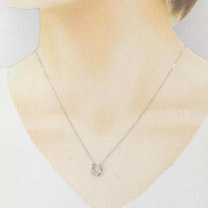 ホースシュー K14WG ダイヤモンドネックレス