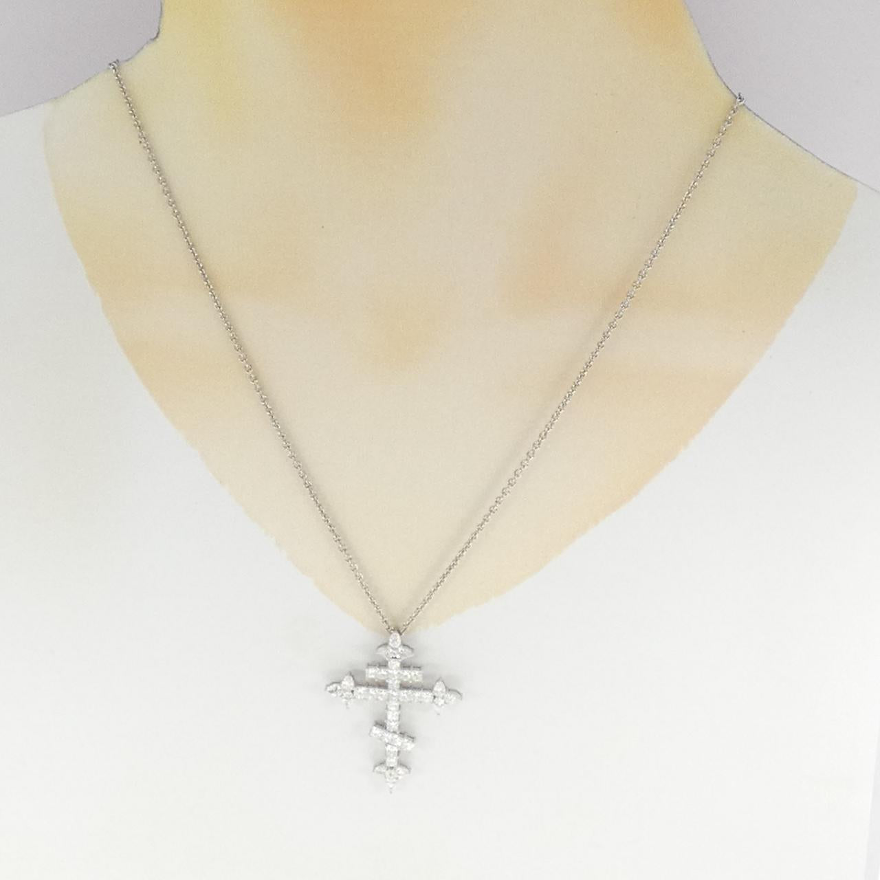 ハリーウィンストン Russian Cross プラチナ ダイヤモンドネックレス