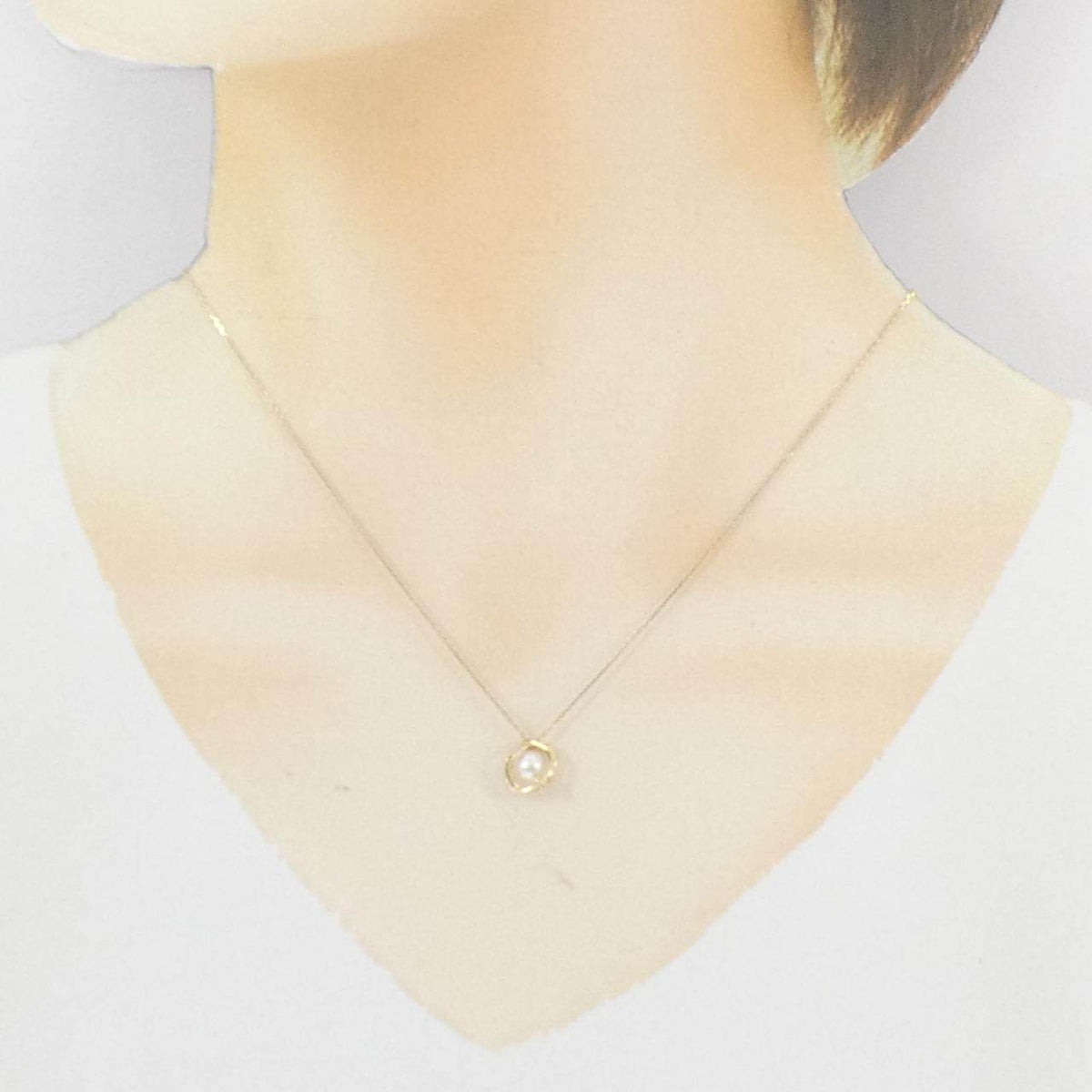 スタージュエリー K10イエローゴールド アコヤパール ダイヤモンドネックレス