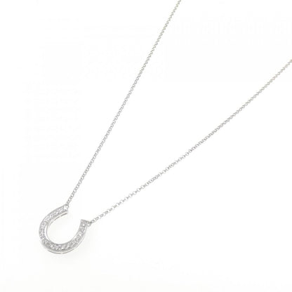 ホースシュー K18WG ダイヤモンド ネックレス