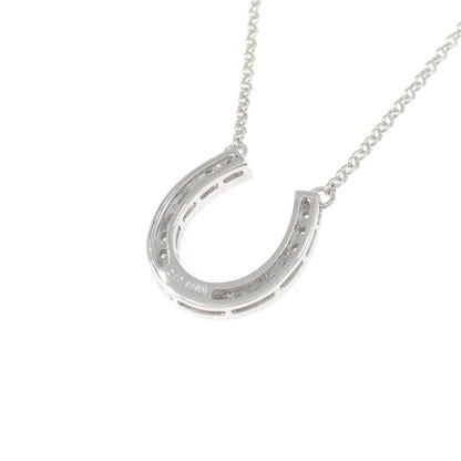 ホースシュー K18WG ダイヤモンド ネックレス