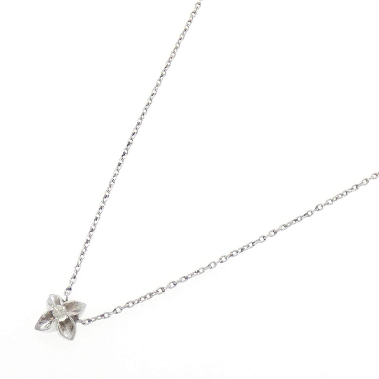 Pt850 flower diamond necklace