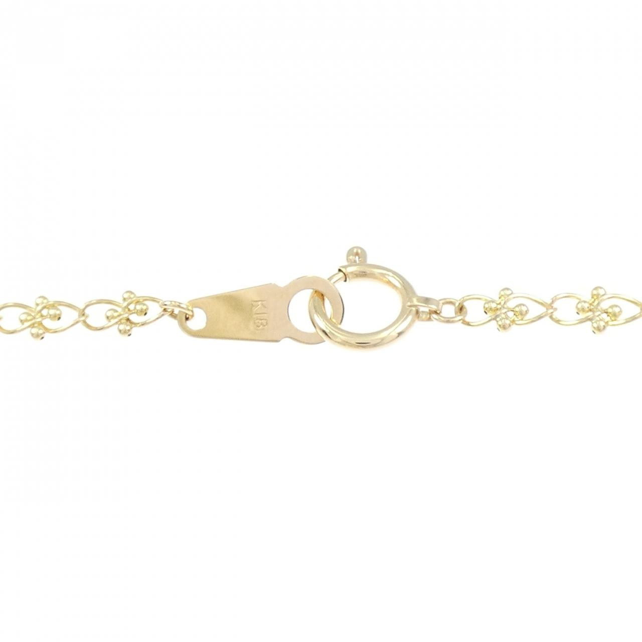 トモヤス Au750 合成ルビー ダイヤモンド ネックレス