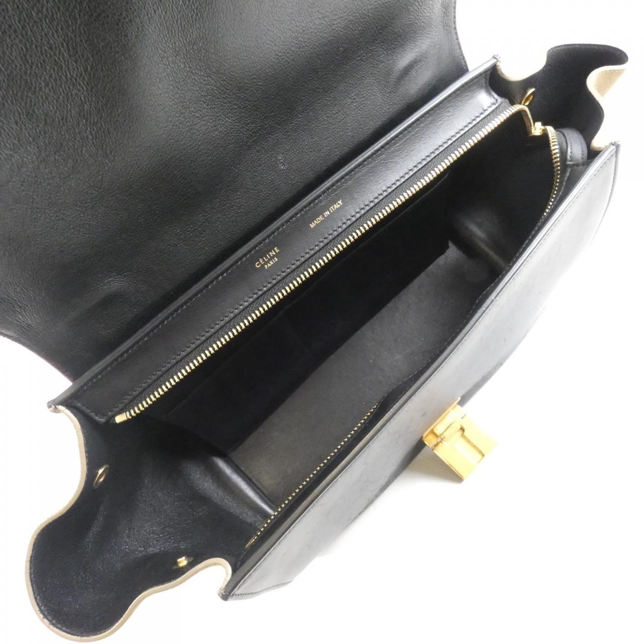 セリーヌ スモールトラペーズ レザーバッグ