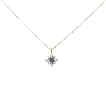 K10YGサファイアダイヤモンドネックレス