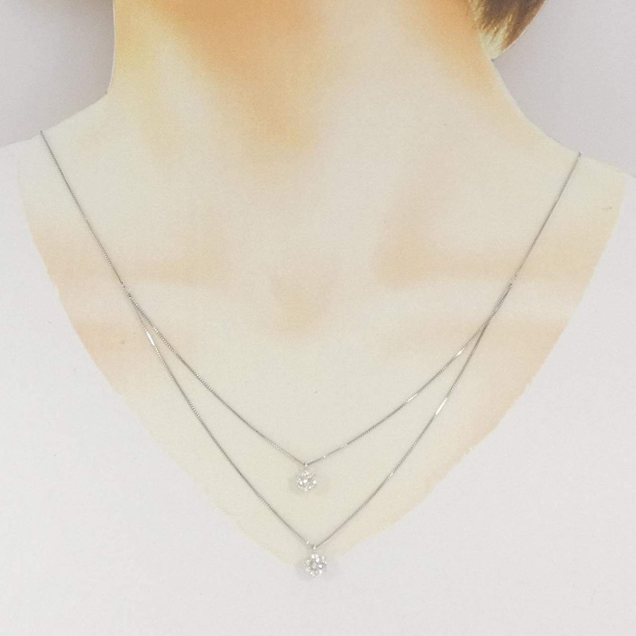 プラチナ850 ダイヤモンドネックレス