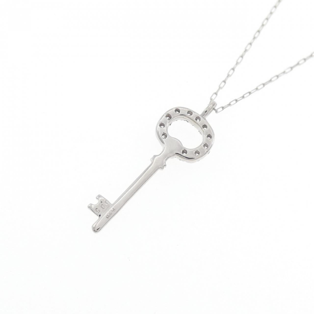 Pt900 キー ダイヤモンドネックレス