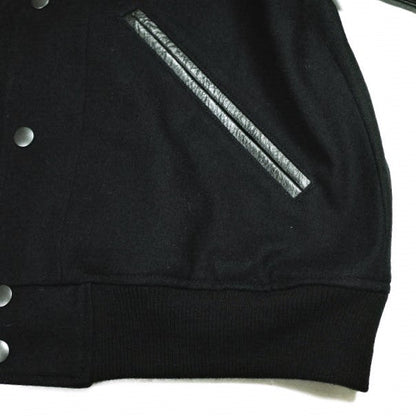 CHANGES REMAKE VARSITY JACKET ウール カウレザー スタジャン