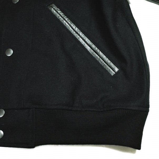 CHANGES REMAKE VARSITY JACKET ウール カウレザー スタジャン