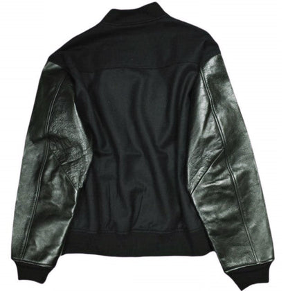 CHANGES REMAKE VARSITY JACKET ウール カウレザー スタジャン