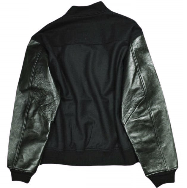CHANGES REMAKE VARSITY JACKET ウール カウレザー スタジャン