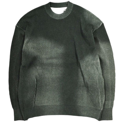 ssstein DISCOLORATION RIB KNIT LS コットンナイロン ニット