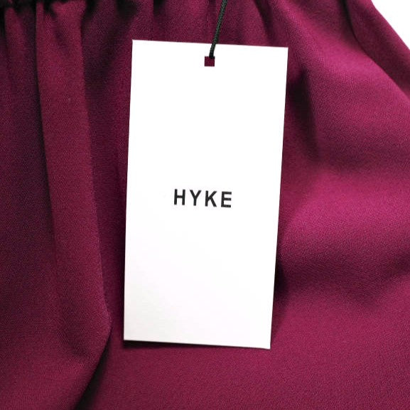 HYKE STRECH WIDE LEG PANTS ポリエステル パンツ