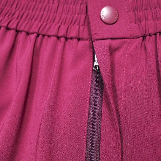 HYKE STRECH WIDE LEG PANTS ポリエステル パンツ