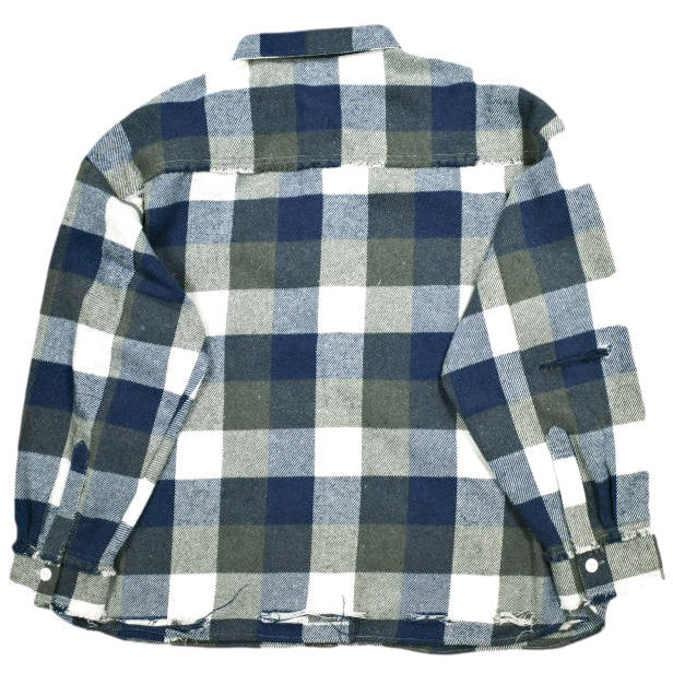 ダンケシェーン FLANNEL DAMAGE SHIRTS BLOCK ポリエステル コットン レーヨンシャツ