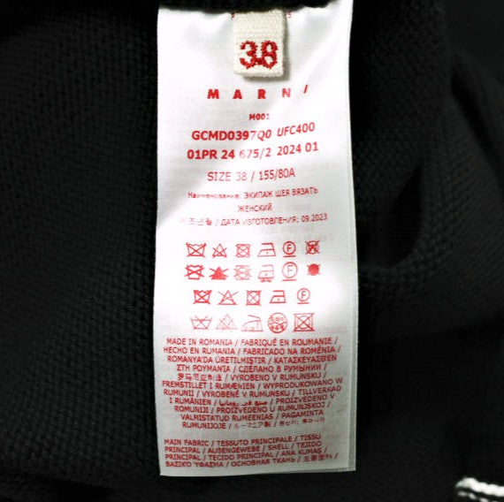マルニ マキシロゴインターシャニット 綿 セーター
