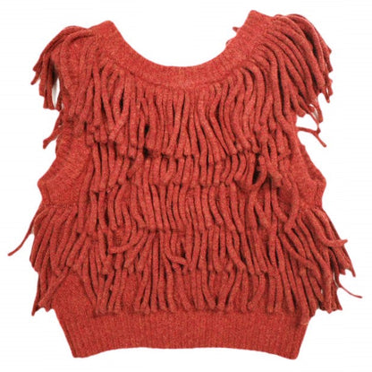 クラネ W FACE FRINGE KNIT VEST ニットベスト