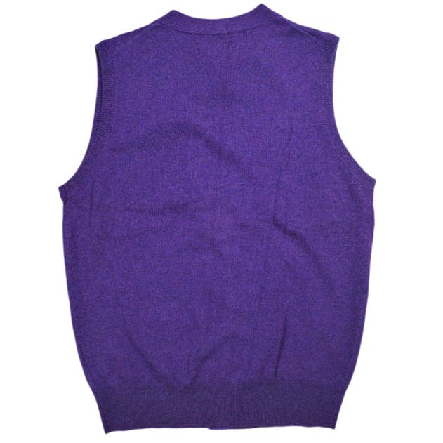 ビームスプラス Button Knit Vest Solid ウールニットベスト