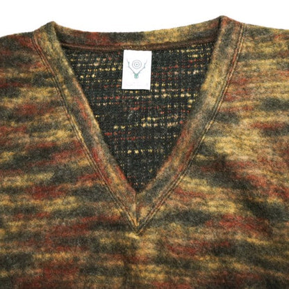 サウスツーウェストエイト Side Slit V Neck Shirt Pe/Ac/W ニット