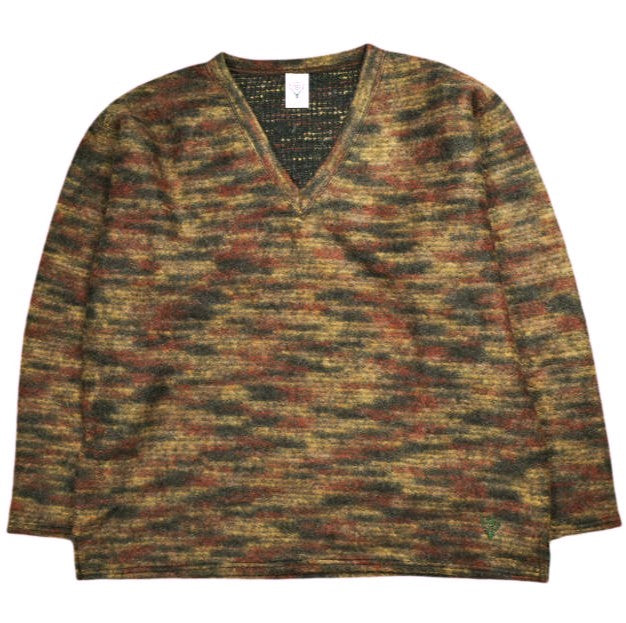 サウスツーウェストエイト Side Slit V Neck Shirt Pe/Ac/W ニット