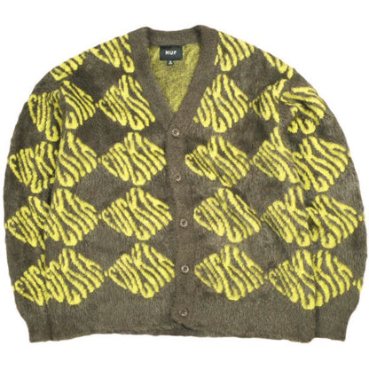 ハフ FUCK IT CARDIGAN ナイロンアクリルニットカーディガン