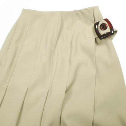 maturely Super Kilt Maxi Skirt ポリエステル マキシスカート