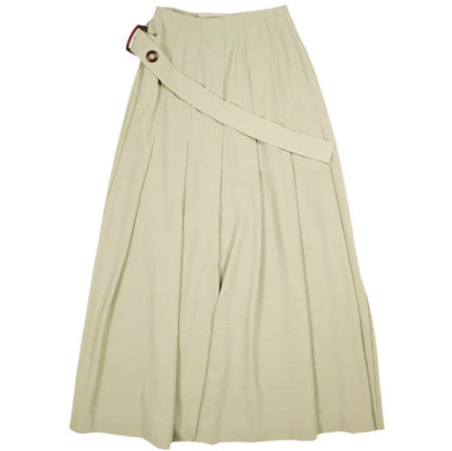 maturely Super Kilt Maxi Skirt ポリエステル マキシスカート