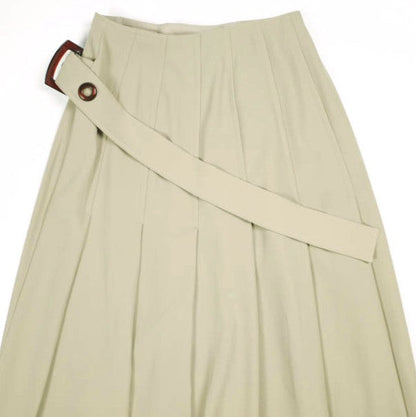 maturely Super Kilt Maxi Skirt ポリエステル マキシスカート