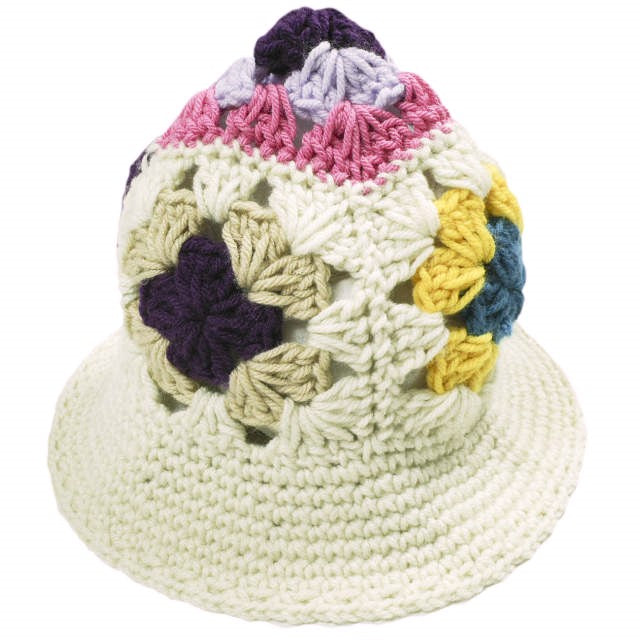 G.B CALIFORNIA FLOWER BUCKET HAT ニットバケットハット