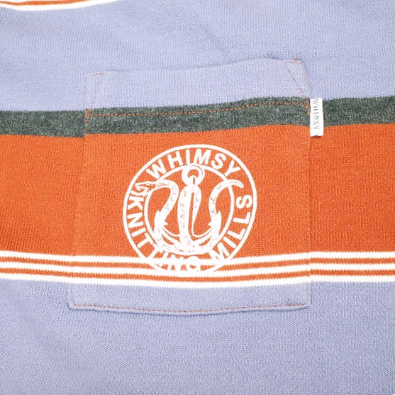 ウィムジー SNAP SLEEVE BORDER TOP コットン 長袖Tシャツ