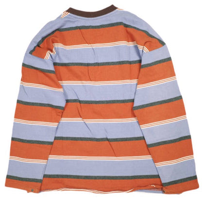 ウィムジー SNAP SLEEVE BORDER TOP コットン 長袖Tシャツ