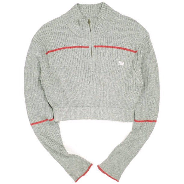 ジュエミ EMB Half Zip Cropped Knit コットン ニット