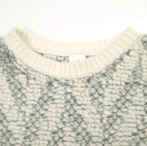 6 ROKU BEAUTY&YOUTH UNITED ARROWS ジャガードニット ウール ナイロン プルオーバー