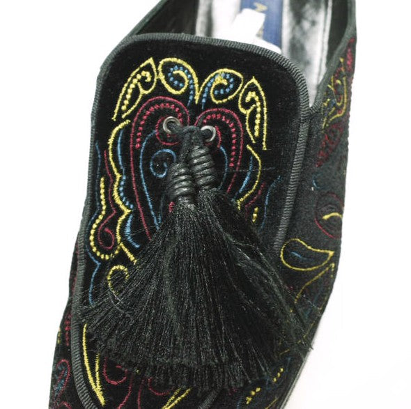 アンジェロルッフォ Velvet EMB. Mule ミュール